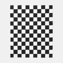Schwarz-Weiß karierte Decke