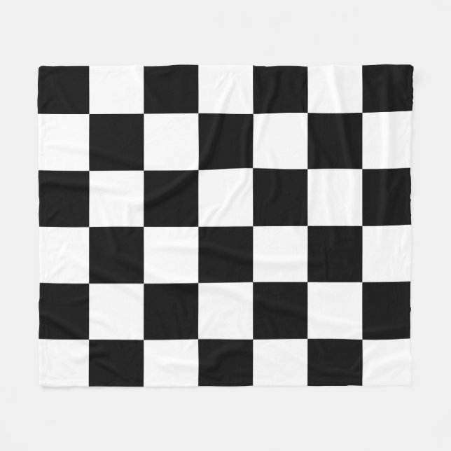 Schwarz-Weiß-Karton Fleecedecke (Vorderseite (Horizontal))