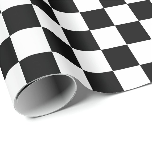 Schwarz-Weiß-Karton Geschenkpapier (Rolleneckpunkt)