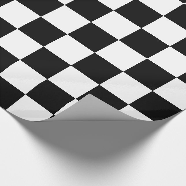 Schwarz-Weiß-Karton Geschenkpapier (Ecke)