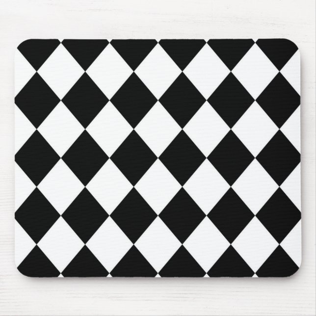 Schwarz-Weiß-Karton-Karton Mousepad (Vorne)