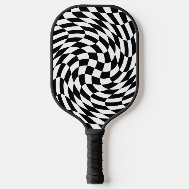 Schwarz-Weiß-Karton Pickleball Schläger (Vorderseite)