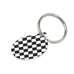 Schwarz-Weiß-Karton-Sichtflaggendesign Haustiermarke