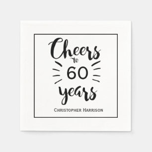 Schwarz-Weiß-Käse bis 60 Jahre Serviette