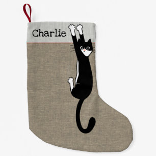 Schwarz-Weiß-Katze  Funny Tuxedo Cat Holiday Kleiner Weihnachtsstrumpf