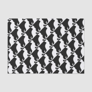 Schwarz-Weiß-Katze-Geschenkpapier Seidenpapier