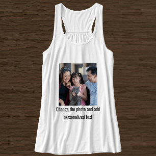Schwarz Weiß Katze Mama Familie Haustier Foto Pers Tank Top