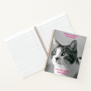 Schwarz-Weiß-Katze  Notizbuch