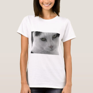 Schwarz-weiß Katzen Gesicht T-Shirt