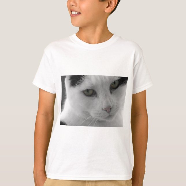 Schwarz-Weiß-Katzen im Gesicht T-Shirt (Vorderseite)