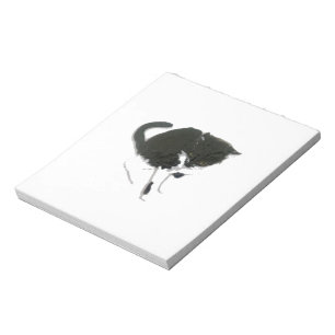 Schwarz-Weiß-Katzenart Notizblock