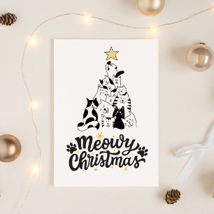Schwarz-Weiß-Katzenbaum Meowa Weihnachten