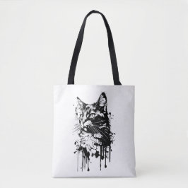 Schwarz-Weiß-Katzenplash Tasche
