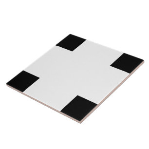 Schwarz-Weiß-Keramik Fliese