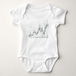 Schwarz-Weiß-Kerzenhalter-Diagramm zeichnend Baby Strampler