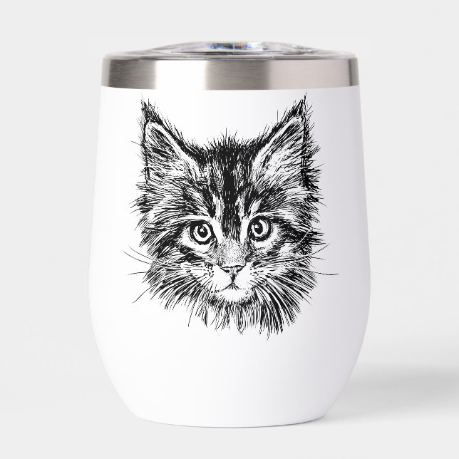 Schwarz-Weiß-Kitten (Vorderseite)