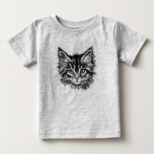 Schwarz-Weiß-Kitten Baby T-shirt
