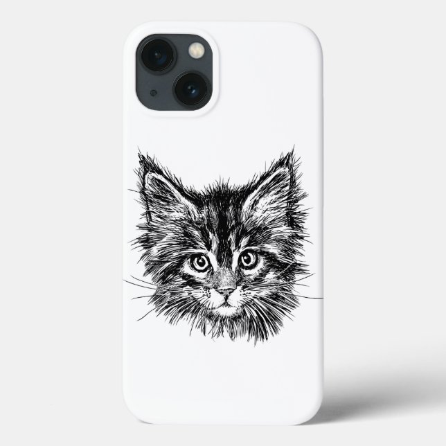 Schwarz-Weiß-Kitten Case-Mate iPhone Hülle (Rückseite)