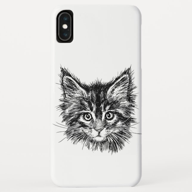 Schwarz-Weiß-Kitten Case-Mate iPhone Hülle (Rückseite)