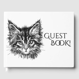 Schwarz-Weiß-Kitten Gästebuch