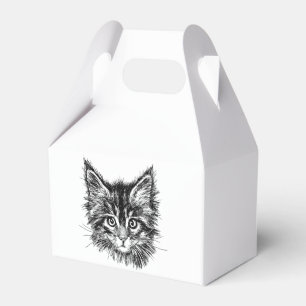 Schwarz-Weiß-Kitten Geschenkschachtel