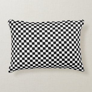 Schwarz-Weiß-Klassik-Checkerboard STaylor Zierkissen