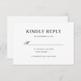 Schwarz-Weiß-Klassik-Hochzeit Rsvp