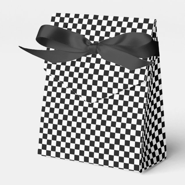 Schwarz-Weiß-Klassik-Karton Geschenkschachtel (Vorderseite)