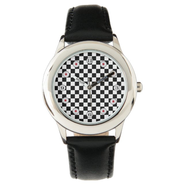 Schwarz-Weiß-Klassik-Karton von STaylor Armbanduhr (Vorderseite)