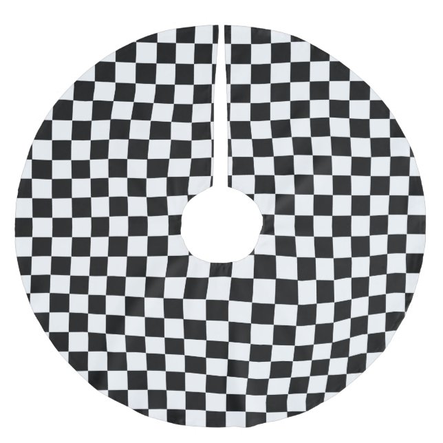 Schwarz-Weiß-Klassik-Karton von STaylor Polyester Weihnachtsbaumdecke (Vorderseite)