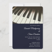Schwarz-Weiß-Klaviertasten Hochzeit