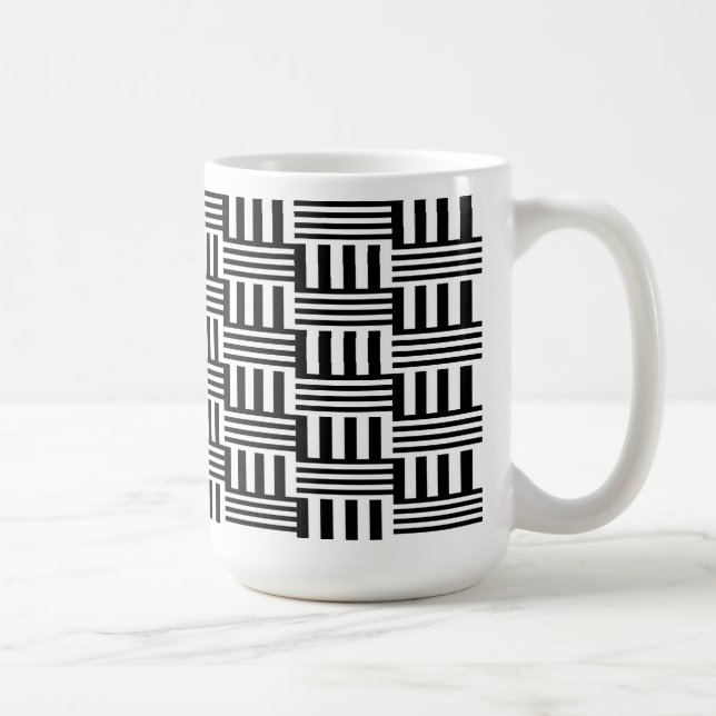 Schwarz-Weiß-Korb Kaffeetasse (Rechts)
