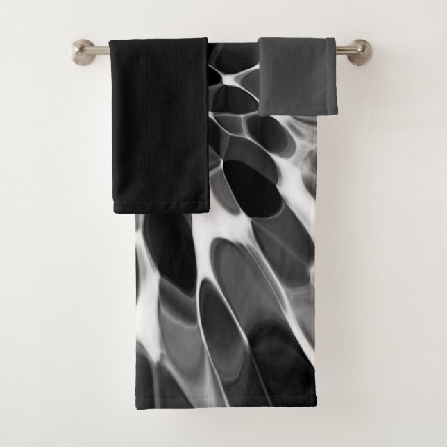 Schwarz-Weiß-Krawatte Badhandtuch Set (Insitu)