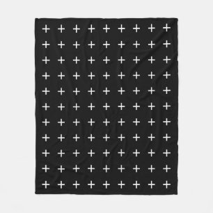 Schwarz-Weiß-Kreuze Fleecedecke