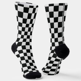 Schwarz-Weiß-Krokodil-Hautdruckschach Socken