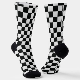 Schwarz-Weiß-Krokodil-Hautdruckschach Socken
