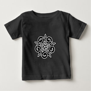 Schwarz-Weiß-Kronen Baby T-shirt