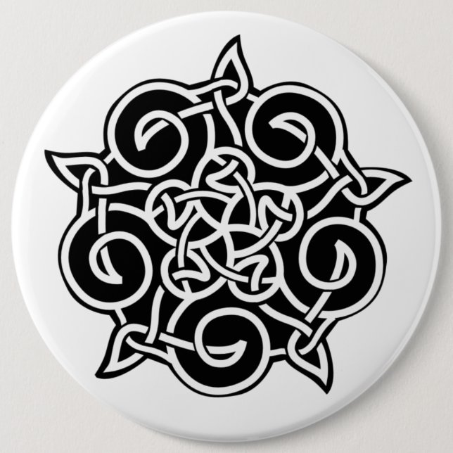 Schwarz-Weiß-Kronen Button (Vorderseite)
