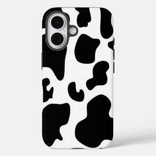 Schwarz-Weiß-Kuh iPhone 16 Hülle