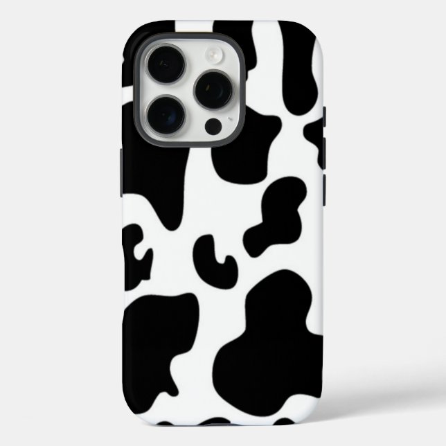Schwarz-Weiß-Kuh iPhone 16 Pro Hülle (Rückseite)