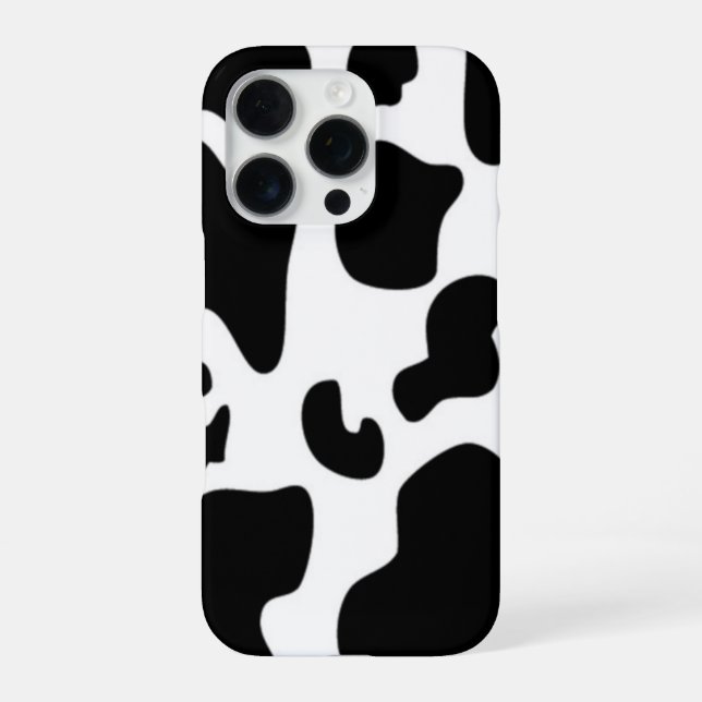 Schwarz-Weiß-Kuh iPhone 16 Pro Hülle (Rückseite)