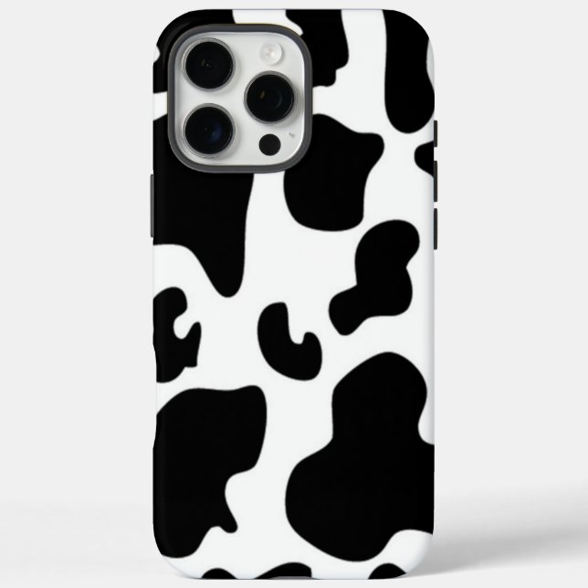 Schwarz-Weiß-Kuh iPhone 16 Pro Max Hülle (Rückseite)