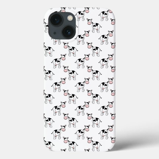 Schwarz-Weiß-Kuh-Muster. Case-Mate iPhone Hülle (Rückseite)