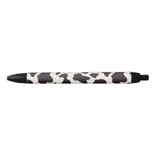 Schwarz-Weiß-Kuh-Muster Print Kugelschreiber