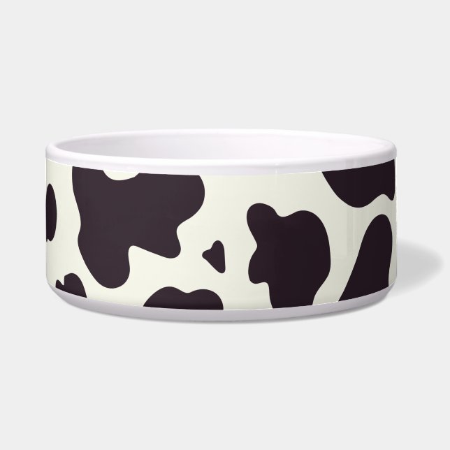 Schwarz-Weiß-Kuh-Muster Print Napf (Vorderseite)