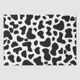 Schwarz-Weiß-Kuh Print Birthday Seidenpapier