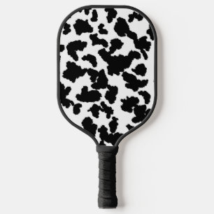 Schwarz-Weiß-Kuh verbirgt das Muster "Fur" Pickleball Schläger