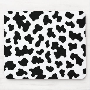 Schwarz & Weiß Kuhlederdruck Mousepad