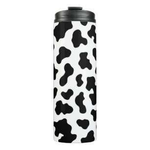 Schwarz & Weiß Kuhlederdruck Thermosbecher