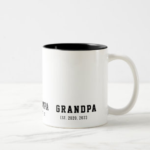 Schwarz-Weiß-Kühner-Opa-Etabliert Zweifarbige Tasse